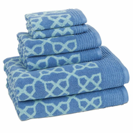 blue design towel set suppliers