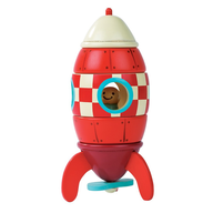 wooden toy rocket in bulk